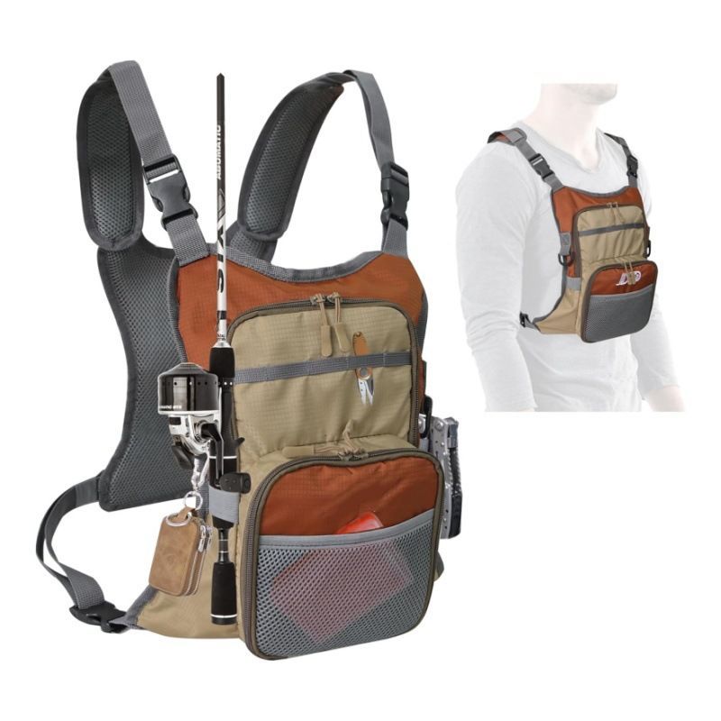 Fishing Vest - Bolsa de Peito Multifuncional Impermeável para