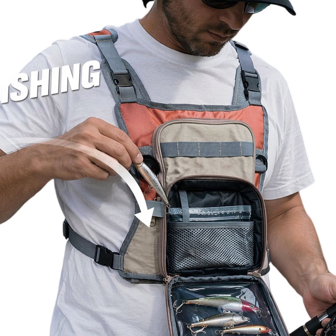 Bolsa de Peito Multifuncional  - Fishing Vest avaliação e preço
