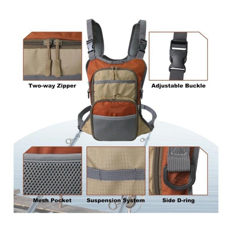 Bolsa de Peito Multifuncional  - Fishing Vest avaliação e preço
